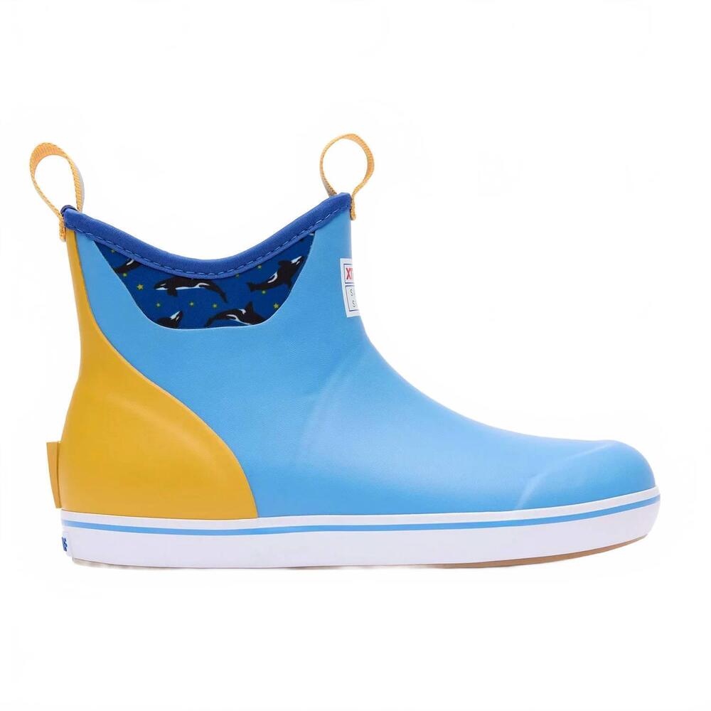 NEW XTRATUF women's salmon sisters ankle deck boot in blue